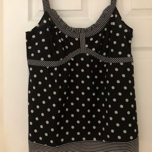 Loft Women's Tank- Black & White - Size M